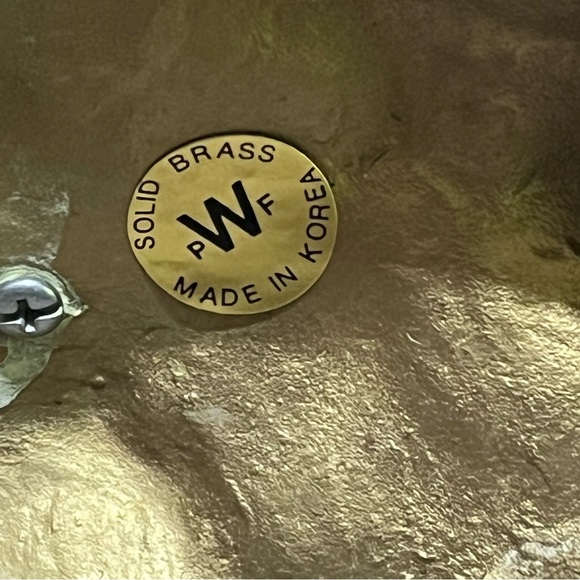 Vintage Brass Rearing Horse Statue Sculpture Western Decor Made In Korea - Picture 11 of 16